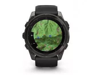 Смарт-годинник GARMIN Fenix 8 51mm AMOLED Sapphire Carbon Gray DLC Titanium w. Black/Pebble Gray S. Band (010-02905-20/21)