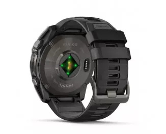 Смарт-годинник GARMIN Fenix 8 51mm AMOLED Sapphire Carbon Gray DLC Titanium w. Black/Pebble Gray S. Band (010-02905-20/21)