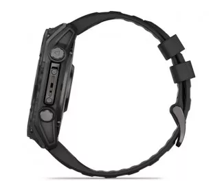 Смарт-годинник GARMIN Fenix 8 51mm AMOLED Sapphire Carbon Gray DLC Titanium w. Black/Pebble Gray S. Band (010-02905-20/21)
