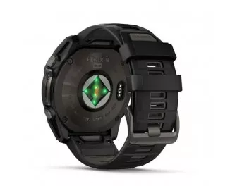 Смарт-годинник GARMIN Fenix 8 51mm Solar Sapphire Carbon Gray DLC Titanium w. Black/Pebble Gray S. Band (010-02907-10/11/70)