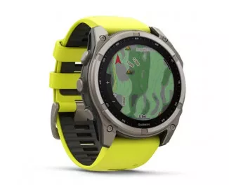 Смарт-годинник GARMIN Fenix 8 51mm Solar Sapphire Titanium w. Amp Yellow/Graphite Silicone Band (010-02907-20/21)