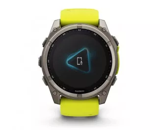Смарт-годинник GARMIN Fenix 8 51mm Solar Sapphire Titanium w. Amp Yellow/Graphite Silicone Band (010-02907-20/21)