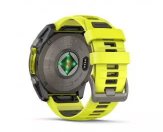 Смарт-годинник GARMIN Fenix 8 51mm Solar Sapphire Titanium w. Amp Yellow/Graphite Silicone Band (010-02907-20/21)
