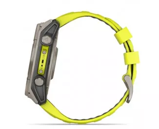Смарт-годинник GARMIN Fenix 8 51mm Solar Sapphire Titanium w. Amp Yellow/Graphite Silicone Band (010-02907-20/21)