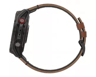 Смарт-часы GARMIN Fenix 8 Pro 51mm AMOLED Carbon Gray DLC Titanium with Chestnut Leather Band (010-03199-40)