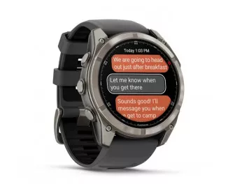 Смарт-часы GARMIN Fenix 8 Pro 51mm AMOLED Sapphire Tit. w. Graphite/black S. Band  (010-03199-10/11)