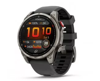 Смарт-часы GARMIN Fenix 8 Pro 47mm AMOLED Sapphire Tit. w. Graphite/black S. Band (010-03198-10/11)