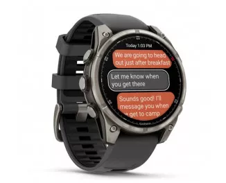 Смарт-часы GARMIN Fenix 8 Pro 47mm AMOLED Sapphire Tit. w. Graphite/black S. Band (010-03198-10/11)