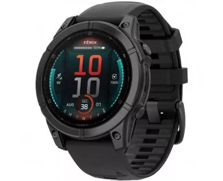 Смарт-часы GARMIN Fenix E 47mm AMOLED Slate Gray Steel with Black Silicone Band (010-03025-03/01/13)