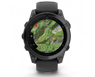 Смарт-часы GARMIN Fenix E 47mm AMOLED Slate Gray Steel with Black Silicone Band (010-03025-03/01)