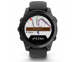 Смарт-часы GARMIN Fenix E 47mm AMOLED Slate Gray Steel with Black Silicone Band (010-03025-03/01)