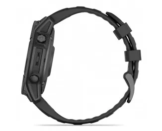 Смарт-часы GARMIN Fenix E 47mm AMOLED Slate Gray Steel with Black Silicone Band (010-03025-03/01)
