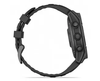 Смарт-часы GARMIN Fenix E 47mm AMOLED Slate Gray Steel with Black Silicone Band (010-03025-03/01)