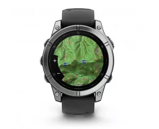 Смарт-часы GARMIN Fenix E 47mm AMOLED Stainless Steel with Black Silicone Band (010-03025-02/00)