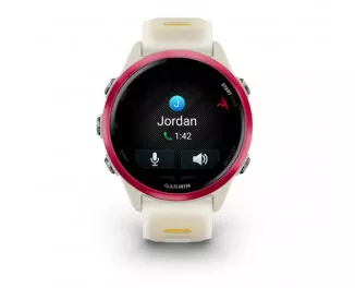 Смарт-годинник GARMIN Forerunner 570 42mm Raspberry Aluminum w. Translucent Bone/Mango Band (010-02970-02)