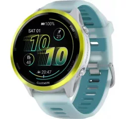 Смарт-часы GARMIN Forerunner 570 47mm Amp Yellow Aluminum w. Translucent Whitestone/Turquoise Band (010-02971-01)