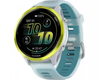 Смарт-годинник GARMIN Forerunner 570 47mm Amp Yellow Aluminum w. Translucent Whitestone/Turquoise Band (010-02971-01)