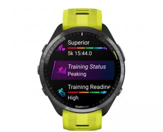 Смарт-часы GARMIN Forerunner 965 Carbon Gray Titanium Bezel w. Black Case and Amp Yell/Black (010-02809-02/12)