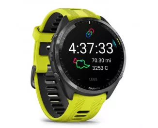 Смарт-часы GARMIN Forerunner 965 Carbon Gray Titanium Bezel w. Black Case and Amp Yell/Black (010-02809-02/12)