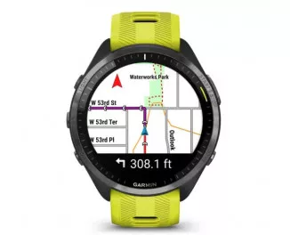 Смарт-часы GARMIN Forerunner 965 Carbon Gray Titanium Bezel w. Black Case and Amp Yell/Black (010-02809-02/12)