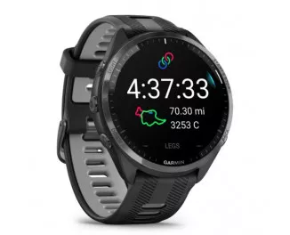 Смарт-годинник GARMIN Forerunner 965 Carbon Gray Titanium Bezel w. Blk Case and Blk (010-02809-00/10)