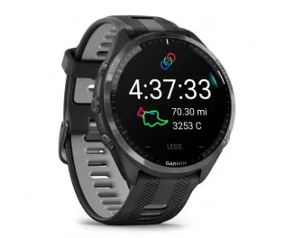 Смарт-часы GARMIN Forerunner 965 Carbon Gray Titanium Bezel w. Blk Case and Blk/Powder Gray S. Band (010-02809-10)