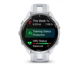 Смарт-годинник GARMIN Forerunner 965 Titanium Bezel w. Whiteston Case and Whiteston/Powder Gray S. Band (010-02809-01/11)
