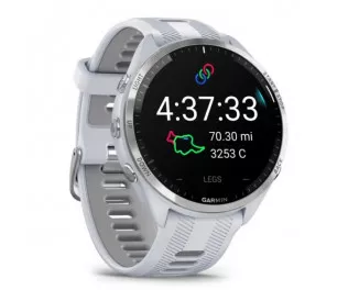 Смарт-годинник GARMIN Forerunner 965 Titanium Bezel w. Whiteston Case and Whiteston/Powder Gray S. Band (010-02809-01/11)