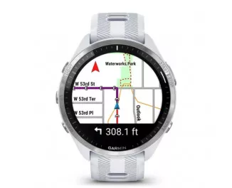 Смарт-годинник GARMIN Forerunner 965 Titanium Bezel w. Whiteston Case and Whiteston/Powder Gray S. Band (010-02809-01/11)