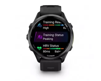 Смарт-годинник GARMIN Forerunner 970 Carbon Gray DLC Titanium w. Black Case and Black/Translucent W. Band (010-02969-00/10)