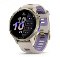 Смарт-годинник GARMIN Forerunner 970 Soft Gold Titanium w. French Gray C. and French Gray/T. Indigo Band (010-02969-02/12)