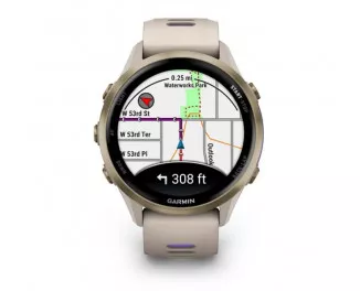 Смарт-годинник GARMIN Forerunner 970 Soft Gold Titanium w. French Gray C. and French Gray/T. Indigo Band (010-02969-02/12)