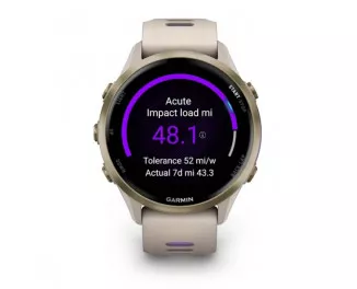Смарт-годинник GARMIN Forerunner 970 Soft Gold Titanium w. French Gray C. and French Gray/T. Indigo Band (010-02969-02/12)