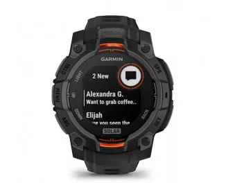 Смарт-годинник GARMIN Instinct 3 45mm Solar Black with Black Band (010-02934-00)