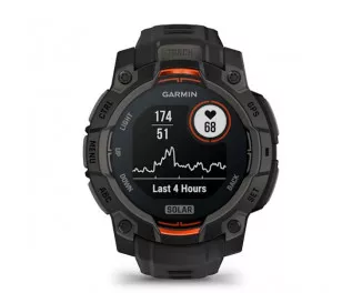Смарт-годинник GARMIN Instinct 3 45mm Solar Black with Black Band (010-02934-00)