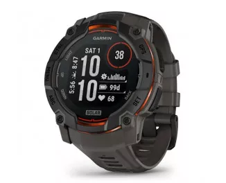 Смарт-часы GARMIN Instinct 3 50mm Solar Black with Charcoal Band (010-02935-00)