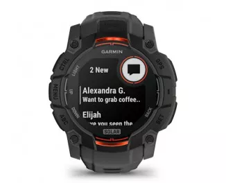 Смарт-годинник GARMIN Instinct 3 50mm Solar Black with Charcoal Band (010-02935-00)