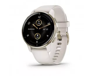 Смарт-часы GARMIN Venu 2 Plus Cream Gold S. Steel Bezel w. Ivory Case and S. Band (010-02496-12)