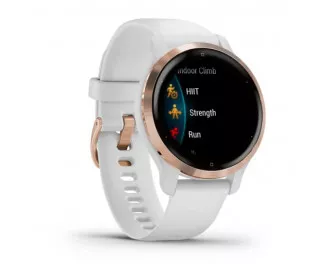 Смарт-часы GARMIN Venu 2S Rose Gold Bezel with White Case and Silicone Band (010-02429-13)