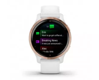 Смарт-часы GARMIN Venu 2S Rose Gold Bezel with White Case and Silicone Band (010-02429-13)