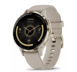Смарт-часы GARMIN Venu 3S Soft Gold S. Steel Bezel w. French Gray Case and S. Band (010-02785-02)