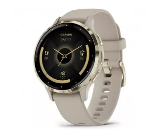 Смарт-часы GARMIN Venu 3S Soft Gold S. Steel Bezel w. French Gray Case and S. Band (010-02785-02)
