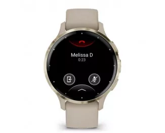 Смарт-часы GARMIN Venu 3S Soft Gold S. Steel Bezel w. French Gray Case and S. Band (010-02785-02)