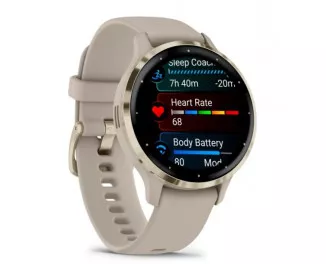 Смарт-часы GARMIN Venu 3S Soft Gold S. Steel Bezel w. French Gray Case and S. Band (010-02785-02)