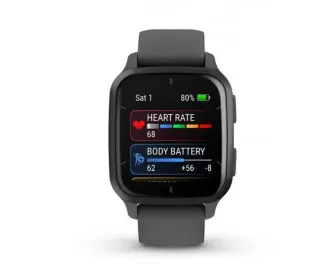 Смарт-годинник GARMIN Venu Sq 2 Slate Aluminum Bezel with Shadow Gray Case and Silicone Band (010-02701-00/10)