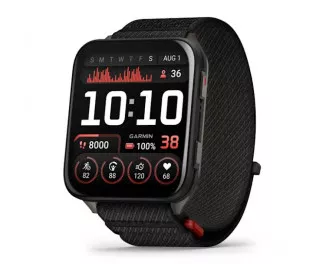 Смарт-часы GARMIN Venu X1 Black with Slate Titanium Caseback and Black ComfortFit Nylon Band (010-02980-00/02)