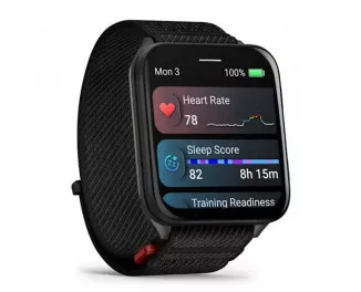 Смарт-годинник GARMIN Venu X1 Black with Slate Titanium Caseback and Black ComfortFit Nylon Band (010-02980-00/02)