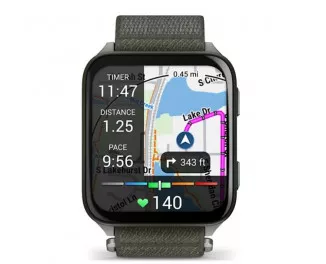 Смарт-годинник GARMIN Venu X1 Moss with Titanium Caseback and Moss ComfortFit Nylon Band (010-02980-01/03)