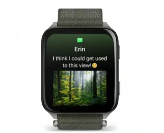 Смарт-годинник GARMIN Venu X1 Moss with Titanium Caseback and Moss ComfortFit Nylon Band (010-02980-01/03)
