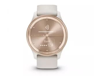 Смарт-годинник GARMIN Vivomove Trend Peach Gold S. Steel Bezel w. Ivory Case and S. Band (010-02665-01)